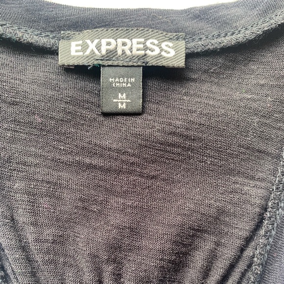 Express sequin Razorback tank. Black, gray, silver sequins size M. - Picture 3 of 8
